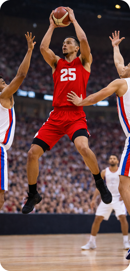 Basketball player in action